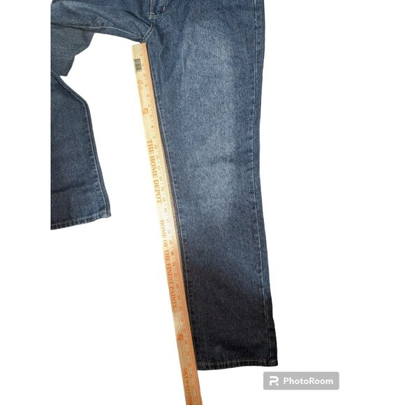 Phat Farm Mens Slim Straight Leg Denim Jeans 36x32 Dark Blue Wash Vintage - Picture 5 of 9